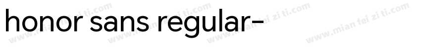 honor sans regular字体转换